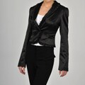 Apart Women's Black Mini Ruffle Blazer