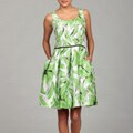 Cece's New York Women's Celery Green Floral Dress