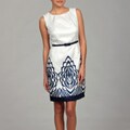 Cece's New York Women's Abstract Belted Dress