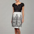 Cece's New York Black/ White Abstract Design Dress