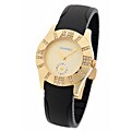Yves Bertelin Paris Women's Goldtone Black Strap Watch