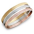 Stainless Steel Stackable 3-pc Bangle Bracelet Set