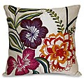 Misha 17x17 Embroidered Floral Throw Pillow