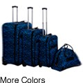 XOXO Bright Leopard 4-piece Fashion Luggage Set