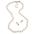Roman Cream Faux Pearl Earring and Necklace Set