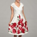Cece's New York Women's Rose border print dress