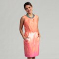 Cece's New York Orange/ Fuchsia Belted Dress