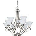 Nine-light Satin Nickel Chandelier