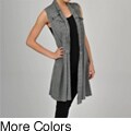 Colour Works Women's Asymmetrical Ruffle Vest