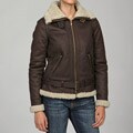 Maralyn & Me Women's Chocolate Fitted Faux Shearling Bomber Jacket