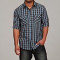 Beverly Hills Polo Men's Black/ Blue Woven Shirt