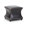 Ellastone Dark Brown Modern Leather Ottoman