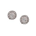 10k White Gold 1/4ct TDW Diamond Halo Earrings