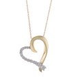 10k Yellow Gold 1/4ct TDW Diamond Heart Necklace (H-I, I3)