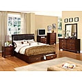 York Brown Cherry Finish 5-piece Queen-size Bed Set