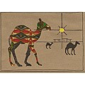 Set of 4 Camel Greeting Kitenge Fabric Cards (Kenya)