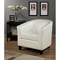 Abbyson Living Montecito Ivory Bicast Leather Armchair