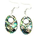 Pearlz Ocean Abalone Shell Oval Dangle Earrings