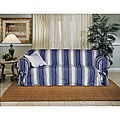 Cotton Blue Stripe Sofa 1-piece Slipcover