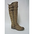 Bucco Women's Camel 'Valora' Zip-up Three-buckle Riding Boots