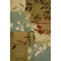 Infinity Collection Blue Area Rug (5'3 x 7'3)