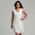 Connected Apparel Women's Ivory Lace Dress