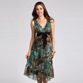 Connected Apparel Women's Printed Dress