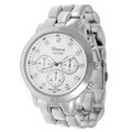 Geneva Platinum Women's Rhinestone Decorative Chronograph Link Watch