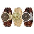 Geneva Platinum Women's Rhinestone Decorative Chronograph Link Watch