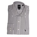 US Polo Men's Black/White Stripe Dress Shirt