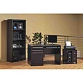 Cappuccino Wood 71-inch Bookcase with Drawer