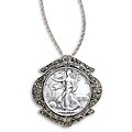 American Coin Treasures Silver Walking Liberty Half Dollar Marcasite Coin Pin/Pendant