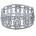 Rhodium-plated Cubic Zirconia Bracelet