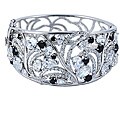 Rhodium-plated Cubic Zirconia Swirl Bracelet