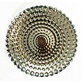 Arda Glassware Pearl Smoke/ Silver-plated Plates (Set of 4)