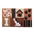 Woof, Dog, House and Bone Pet Rug and Diner Mat