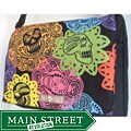 Handmade Medium Black Skeleton Cut-out Messenger Bag