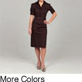 Mikarose Women's Ruffle Belted Collared Dress