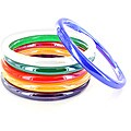 Stackable Multi-colored Glass Bangle Bracelet Set
