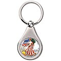 American Coin Treasures Colorized Silver Walking Liberty Half Dollar Coin Keychain