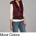 Last Kiss Women's Faux Fur Drawstring Hooded Vest FINAL SALE