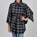 Allyson Cara Women's Plus Size Plaid Cape