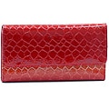Vani Faux Leather Embossed Snake Skin Checkbook Wallet