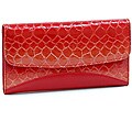 Vani Faux Leather Embossed Snake Skin Checkbook Wallet