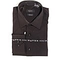Mantoni Men's Black Wrinkle-free Cotton Shirt