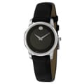 Movado Women's Stainless Steel Leather Strap Watch