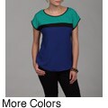 AnnaLee and Hope Women's Colorblock Cap-sleeve Top