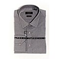 Mantoni Men's Grey Wrinkle-free Cotton Shirt