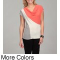 Annalee and Hope Women's Colorblock Cowl Neck Top