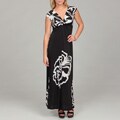 Annalee and Hope Women's Black/ White Floral Dress